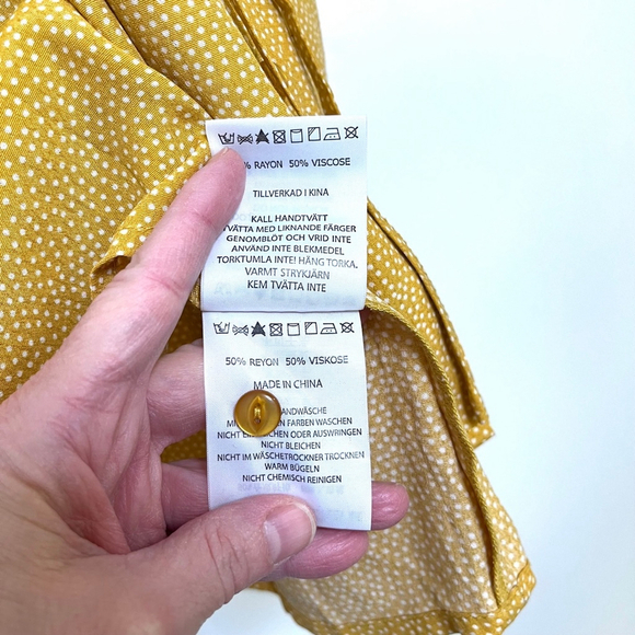 Rolla's Mini Dress - Milla Dress Yellow Mini Spot Dress Tie Waist Women’s Large - Picture 16 of 17